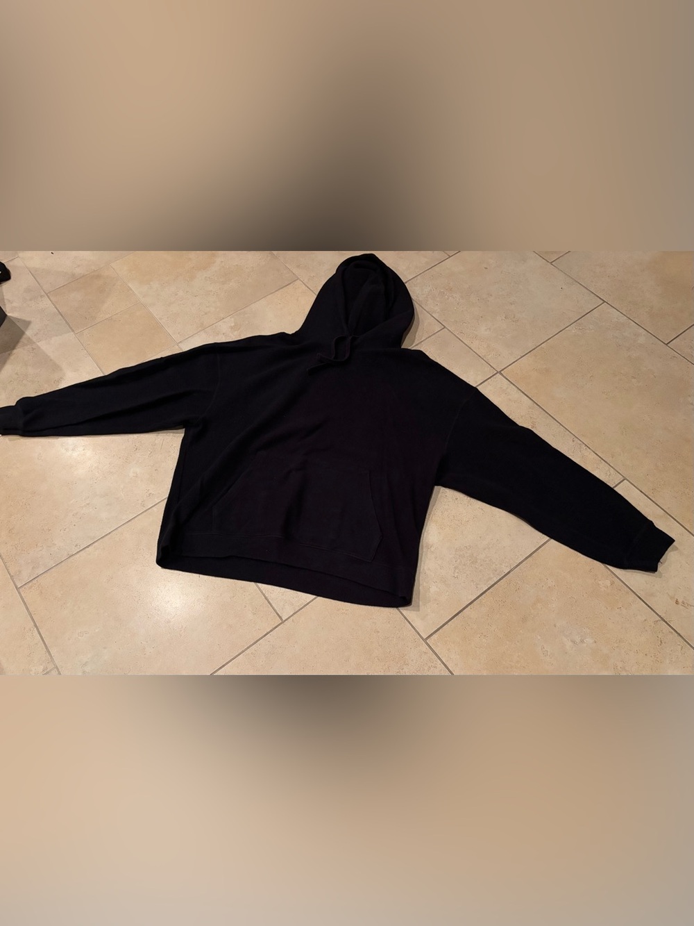 ALO Yoga Black All Fleece Hoodie Sweater Sweatshirt Men’s Large